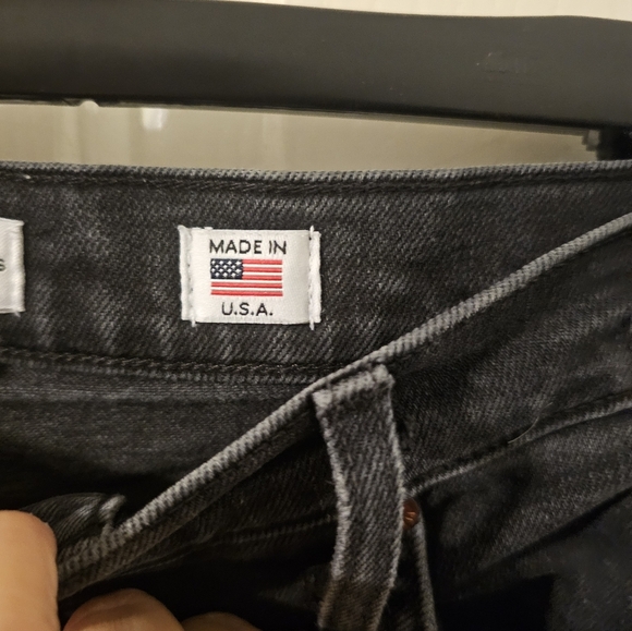 Re/Done Black Multi-button Made In USA Straight Leg Jeans Womens Size 29 - Picture 5 of 8